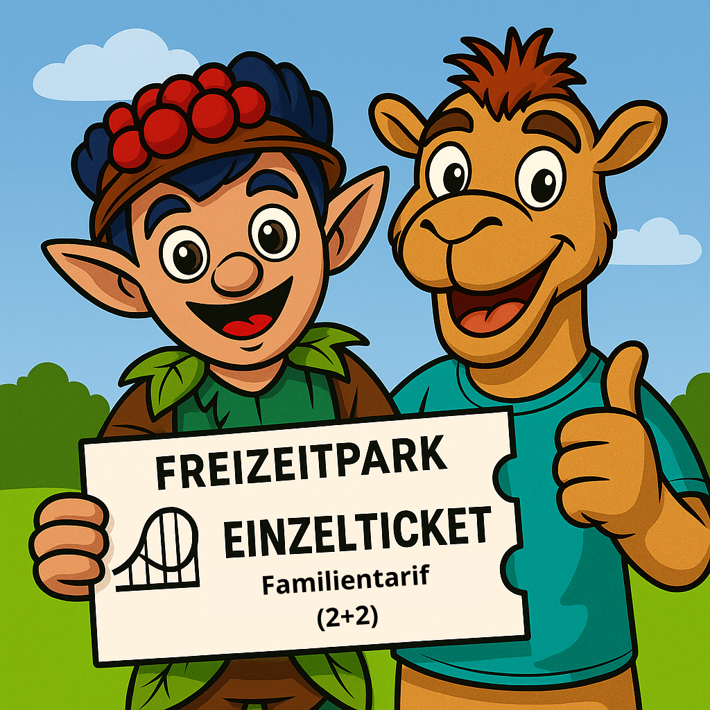 Freizeitpark Einzelticket Familientarif (2+2)